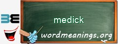 WordMeaning blackboard for medick